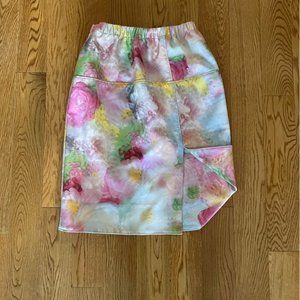 SHUSHU/TONG  Floral Watercolor Effect Skirt
